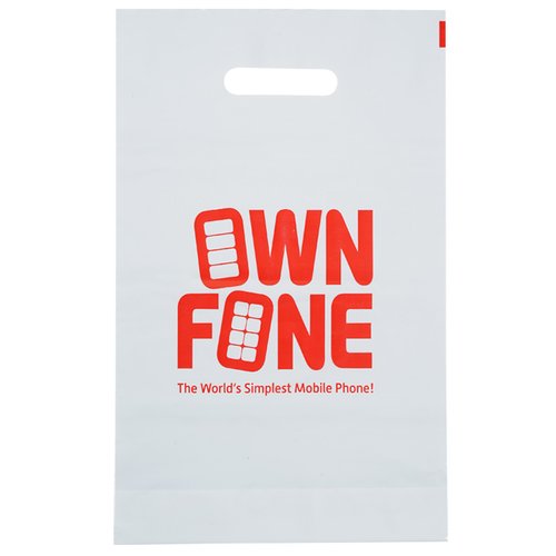 Biodegradable Promotional Carrier Bag - Medium - White Main Image