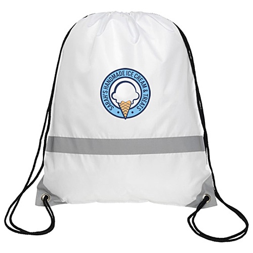 Reflective Drawstring Bag - Full Colour Main Image