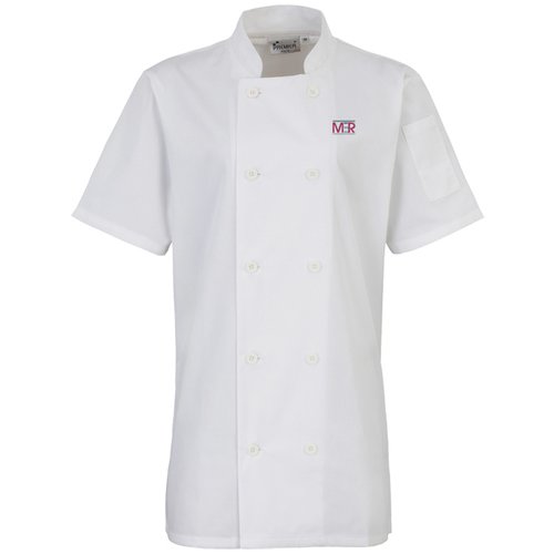 DISC Short Sleeved Women's Chef's Jacket - Embroidered Main Image