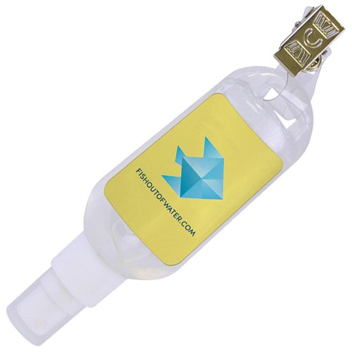 DISC Anti-Bacterial Sanitiser with Clip - Digital Print Main Image