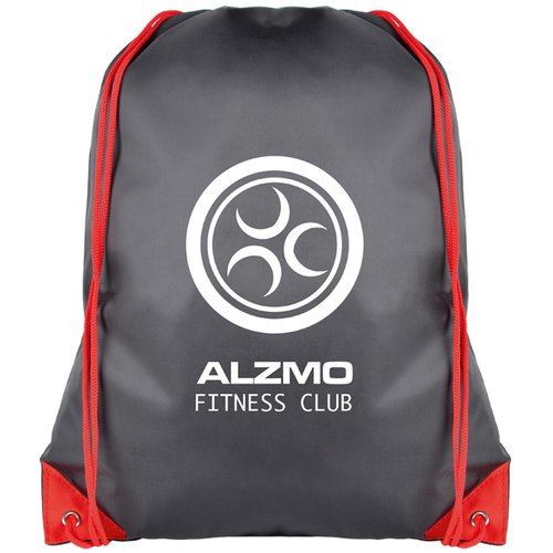 Essential Drawstring Bag - Black with Coloured Cords Main Image