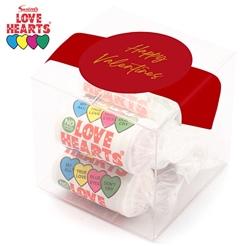 Clear Cube Box - Love Hearts Main Image