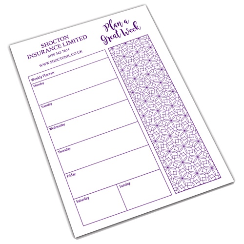 A5 25 Sheet Notepad - Colour Me Design Main Image