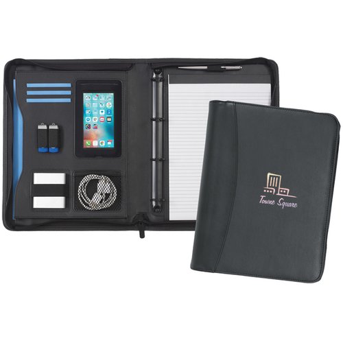 DISC Pembury Smart A4 Ring Zipped Portfolio - Full Colour Main Image