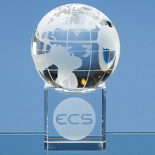 80mm Crystal Globe Award Main Image