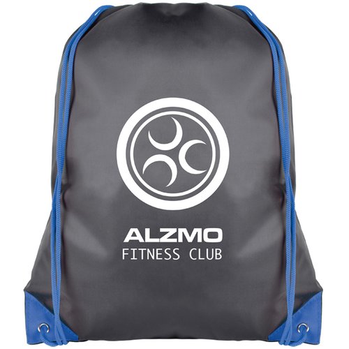 Essential Drawstring Bag - Black with Coloured Cords - 1 Day Main Image
