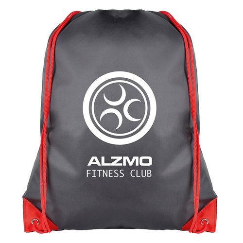 Essential Drawstring Bag - Black with Coloured Cords - 1 Day Main Image