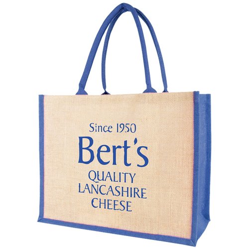 DISC Natural Jute Shopper - Coloured Trim - 1 Day Main Image