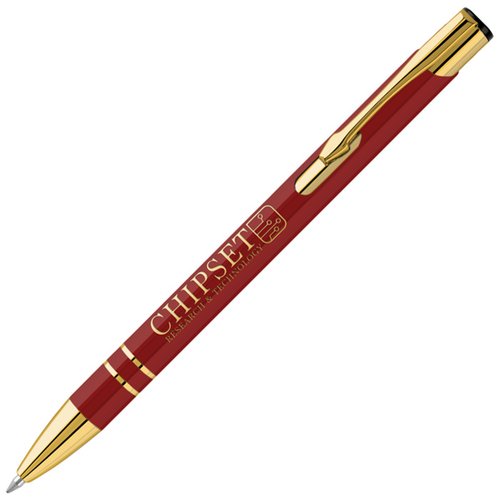 Electra Metal Pen - Gold Trim - Engraved Main Image