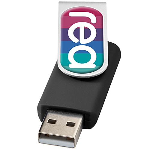 DISC 1gb Rotate USB Flashdrive - Domed - Digital Print Main Image