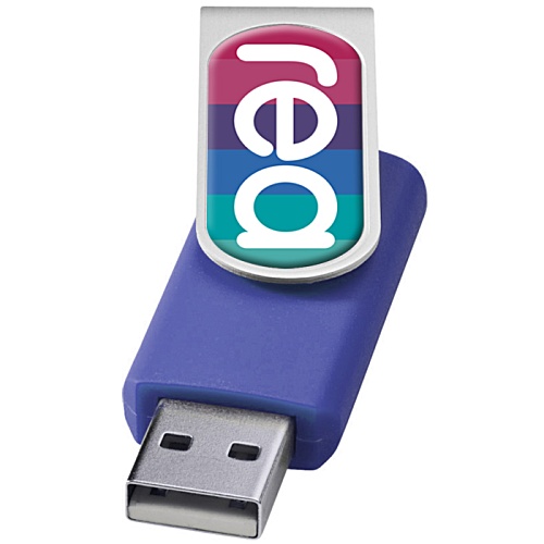 DISC 2gb Rotate USB Flashdrive - Domed - Digital Print Main Image