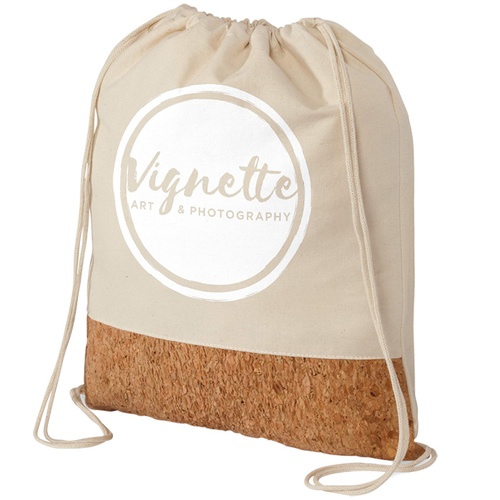 DISC Cotton and Cork Drawstring Bag Main Image