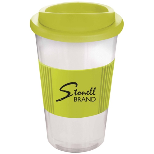 DISC Americano Travel Mug - Translucent - White with Coloured Lid Main Image