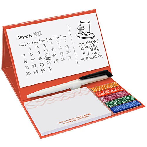 DISC Midi Calendar Pod with Senator Dart Pen - Pattern Flags Main Image