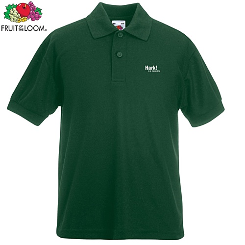 DISC Fruit of the Loom Youth Value Polo Shirt - Colours - Printed Main Image