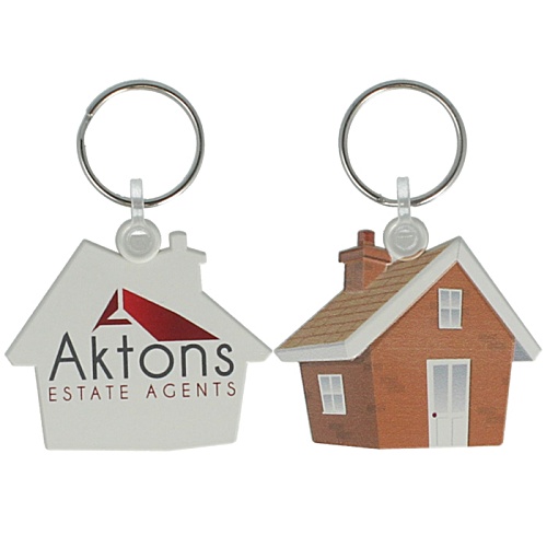 Shaped Recycled Keyring - House Main Image