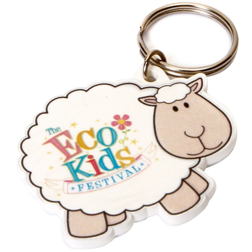Shaped Recycled Keyring - Sheep Main Image