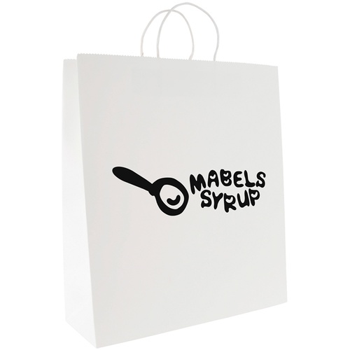Brunswick Paper Bag - White -  Extra Large - Printed Main Image