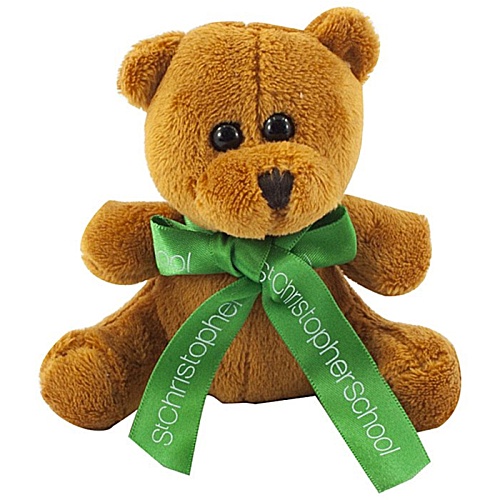 10cm Mini Beanie Bear with Bow Main Image