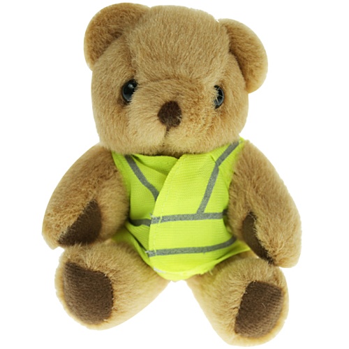 13cm Jointed Honey Bear with Hi Vis Jacket Main Image