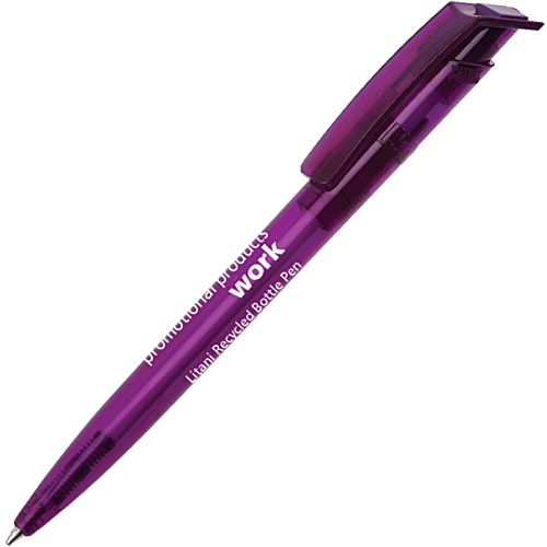 Litani Recycled Bottle Pen - Frosted Main Image