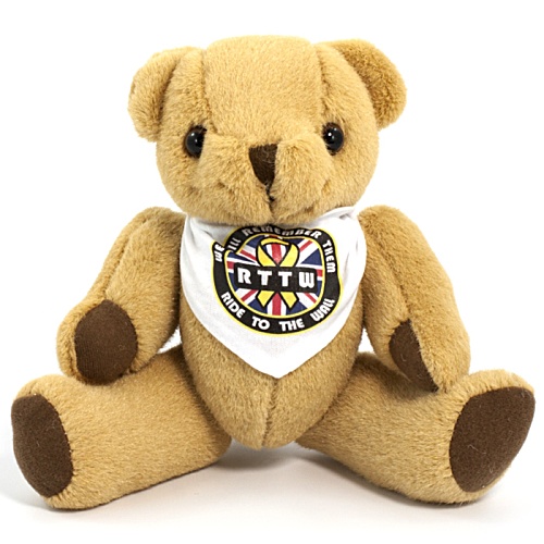 25-cm Jointed Honey Bear with Bandana Main Image