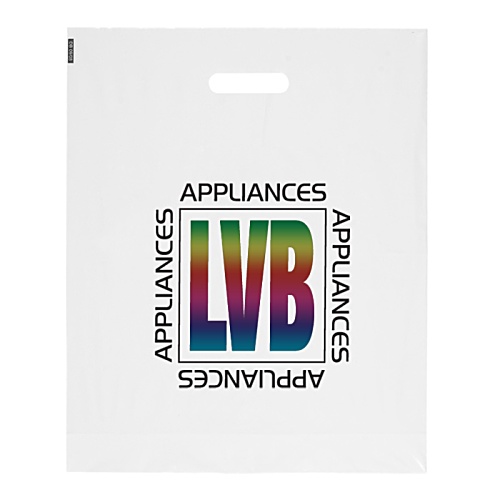 Biodegradable Promotional Carrier Bag - Large - White - Full Colour Main Image