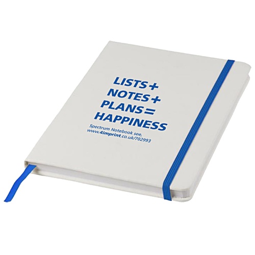 Spectrum White Medium Notebook - Printed Main Image