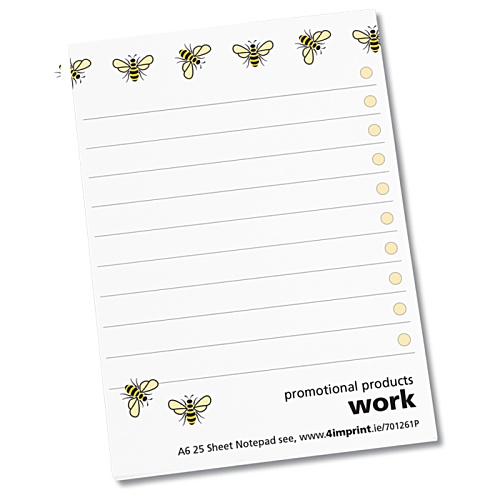 A6 25 Sheet Notepad - Digital Print Main Image
