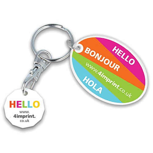 Trolley Mate Oval Recycled Keyring Main Image