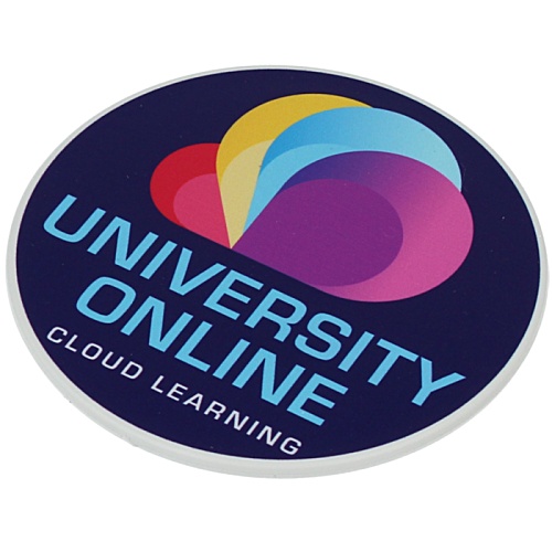 DISC Double Sided Round Coaster - White Main Image