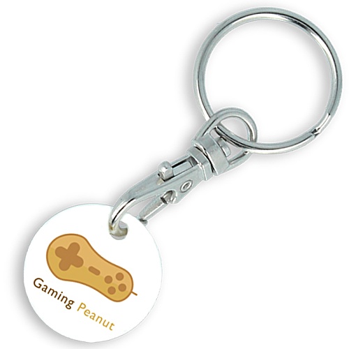 Euro Trolley Coin Recycled Keyring Main Image