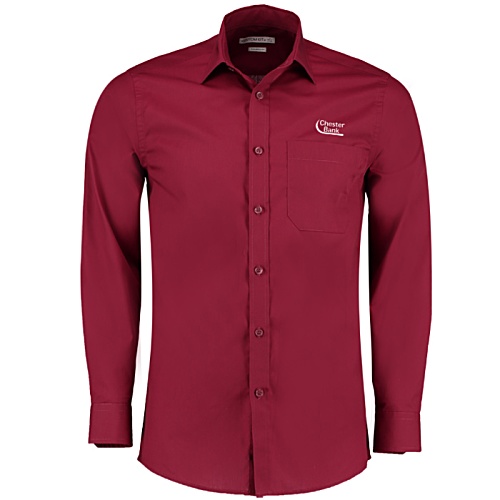 Kustom Kit Men's Poplin Shirt - Long Sleeve - Embroidered Main Image