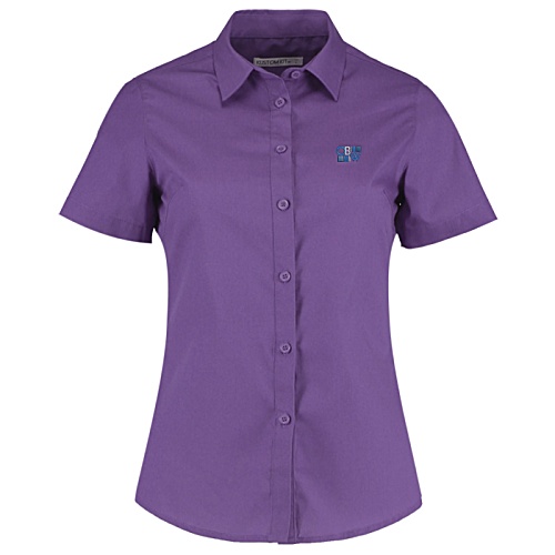 Kustom Kit Women's Poplin Shirt - Short Sleeve - Embroidered Main Image