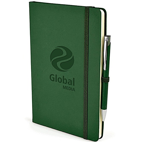 A5 Soft Touch Notebook with Colour Matt Pen - Debossed Main Image