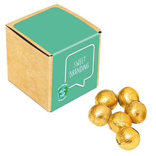 Kraft Cube - Foiled Chocolate Balls Main Image