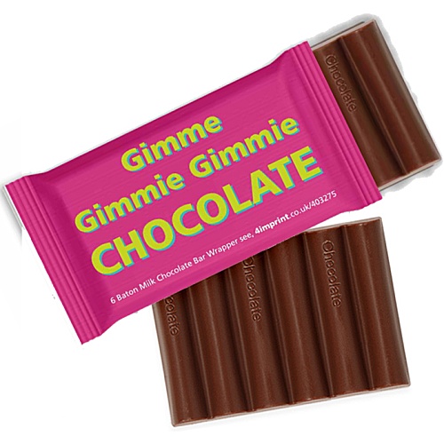 6 Baton Milk Chocolate Bar Wrapper Main Image