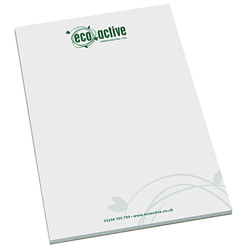 A5 50 Sheet Recycled Notepad - Printed Main Image