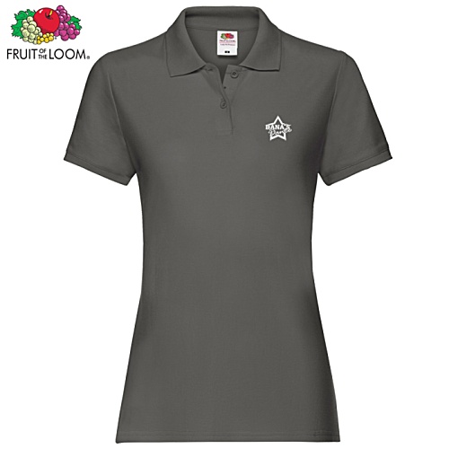 DISC Fruit of the Loom Women's Premium Polo Shirt - Colours - Print Main Image