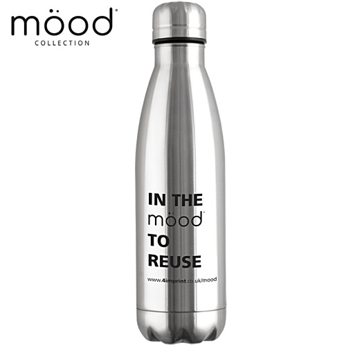 Mood Vacuum Insulated Bottle - Stainless Steel - Printed Main Image