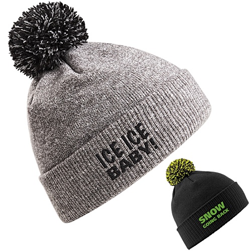 Beechfield Snowstar Bobble Beanie Hat Main Image