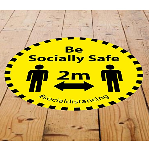 Laminated Anti-Slip Vinyl Circular Floor Stickers - 400 millimetres Main Image