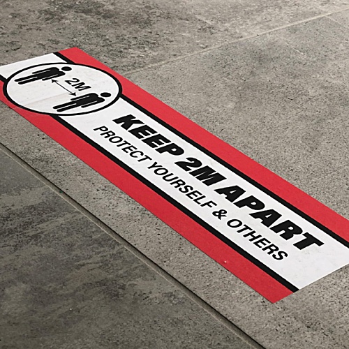 DISC Rectangular Indoor Floor Sticker Main Image