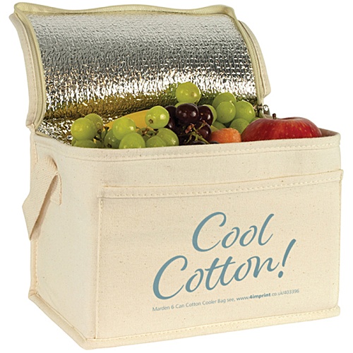 Marden 6 Can Cotton Cooler Bag - Printed Main Image