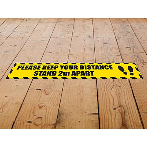 DISC Laminated Anti-Slip Vinyl Rectangle Floor Stickers - 700 x 100mm Main Image