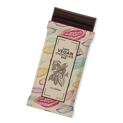 6 Baton Vegan Dark Chocolate Wrapper Main Image