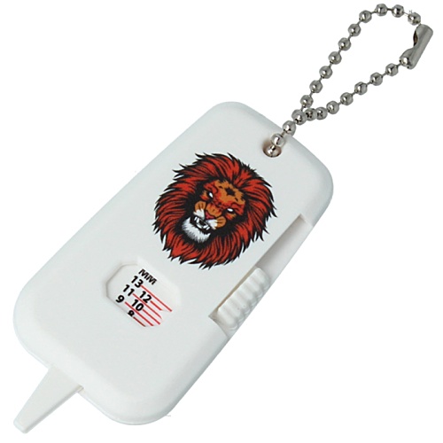 DISC Recycled Deluxe Tyre Tread Gauge - White Main Image