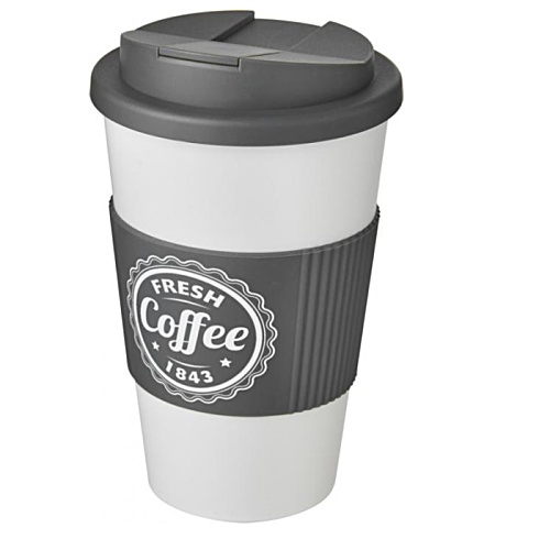 Americano Travel Mug with Grip - Spill Proof Lid Main Image