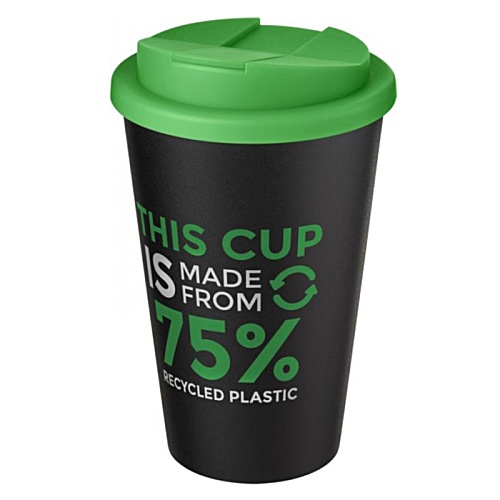Americano Eco Travel Mug - Black - Spill Proof Lid Main Image