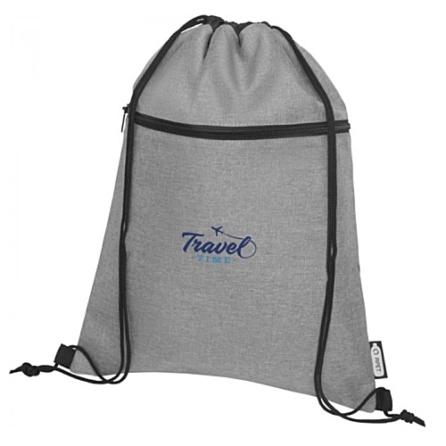 Ross Recycled Drawstring Bag - Printed Main Image